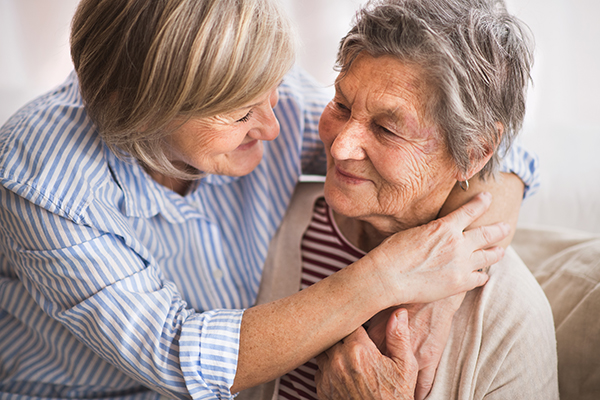 Senior women at home.