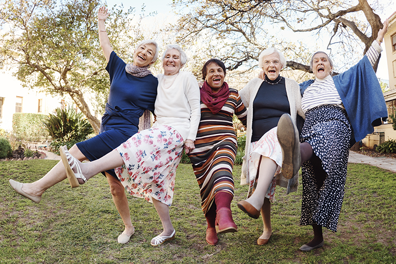 group of happy senior ladies