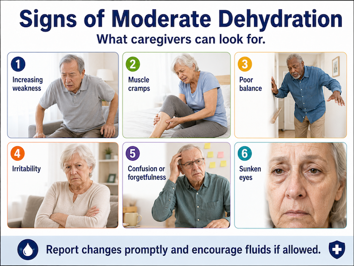 Signs of Moderate Dehydration Images of 6 Signs of Moderate Dehydration in home care for senior